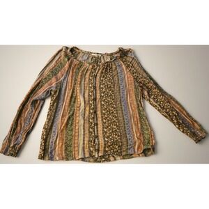 Maurice's Boho Bohemian Peasant Top Shirt Blouse Sz Large